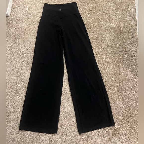 Athleta Elation wide leg pant high waisted  small Tall black - Picture 9 of 12
